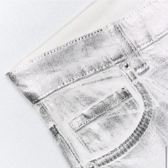 ZARA TRF WIDE LEG JEANS - Picture 8 of 9